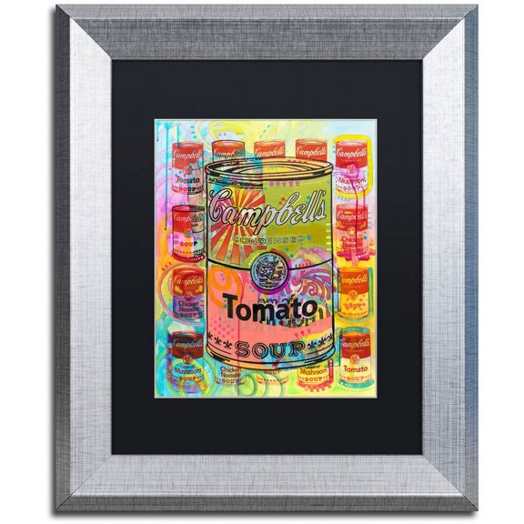 Trademark Fine Art "Tomato" Canvas Art by Dean Russo, Black Matte, Silver Frame