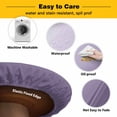 thumbnail image 3 of Elastic Fitted Round Tablecloth, Purple Ombre Waterproof Stretch Table Cover for 45"-54" Tables, White Gradient Modern Abstract Art Washable Outdoor Tablecloths for Patio, Picnic, Camping, 3 of 9