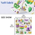 thumbnail image 6 of Coolnut Mardi Gras Colorful Carnival Cloth Napkins 1PCS,Mardi Gras Carnival Mask Feathers Soft and Skin Friendly Dinner Napkins Washable for Dinner, Hotel,Reunion,BBQ Party, 6 of 7