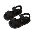 thumbnail image 3 of Willtoo Girl's Adjustable Ankle Strap Flat Sandals Summer H Band Princess Shoes Outdoor Birthday Party Dress Up Sandals, 3 of 5