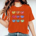 thumbnail image 6 of Basic Tops for Woman Dgankt Women's Valentine's Day Short Sleeve T-Shirt Letter Printed Solid Color Tops Short Sleeve Round Neck Tops, 6 of 6