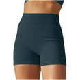 thumbnail image 7 of Jalioing Womens Seamless Yoga Shorts Ribbed Butt Lifting Bike Shorts High Waist Stretchy Training Workout Shorts, 7 of 7