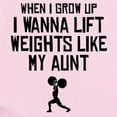 thumbnail image 2 of CafePress - Lift Weights Like My Aunt Body Suit - Baby Light Bodysuit, Size Newborn - 24 Months, 2 of 4