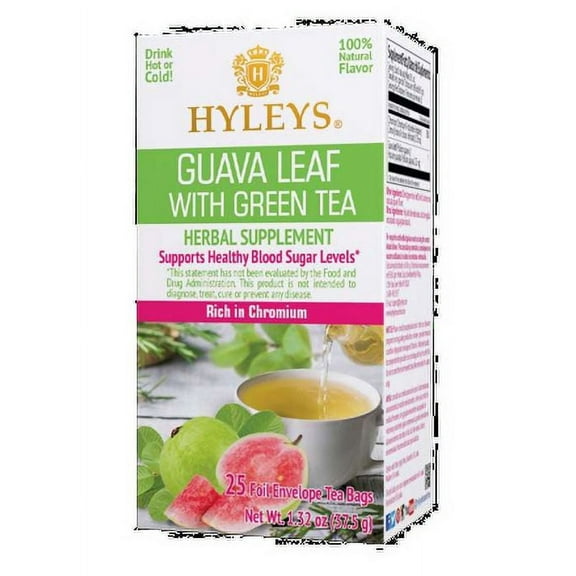 Hyleys Guava Leaf with Green Tea - 25 Tea Bags