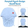 thumbnail image 4 of Clearance! Audhol Nurse Caps for Women Scrub Cap with Buttons Bouffant Print Hat with Sweatband for Womens and Mens Surgical Caps for Women Light Blue One Size, 4 of 4