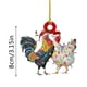 thumbnail image 3 of Pollo navideño para colgar en el coche Adorno para colgar en el árbol de Navidad Regalos decorativos, 3 of 4