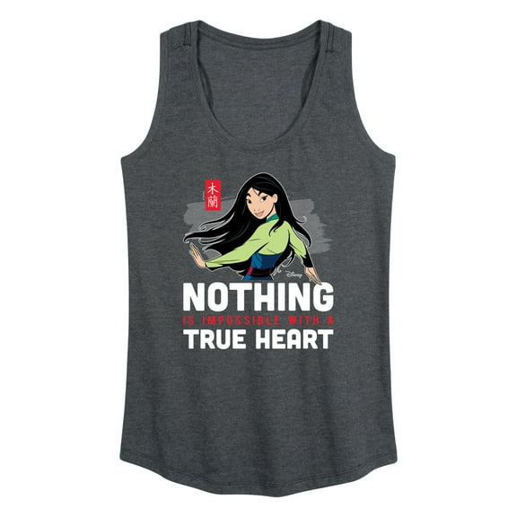 Disney Mulan - Nothing Is Impossible With A True Heart - Women's Racerback Tank Top