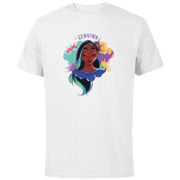 Disney Encanto Isabela Madrigal Colorful Vibes Genuina - Short Sleeve Cotton T-Shirt for Adults - Customized-White