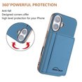 thumbnail image 4 of Allytechgroup Wallet Case for iPhone 16, RFID Blocking PU Leather Stand Phone Shell with Credit Card Slot Shockproof Protective Back Cover for iPhone 16 Women Men, Lightblue, 4 of 8