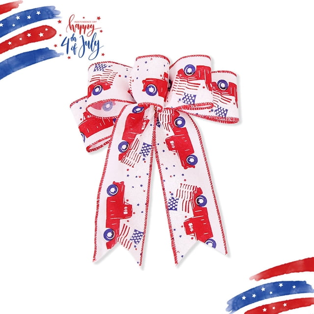 Día de la Independencia Arco Colgante Colgante Guirnalda Adorno Corbata de lazo decorativa Raya de estrella de cáñamo fino Wmkox8yii HKAHFKAH1414