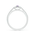 thumbnail image 2 of ANGARA Natural Vintage Style Amethyst Halo Ring with Milgrain Detailing in 14K White Gold for Women (Size-2.5mm) | February Birthstone, Anniversary, Jewelry Gift for Women | Natural Amethyst Ring, 2 of 10