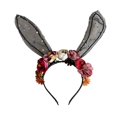thumbnail image 3 of Lace Bunny Ear Headband Floral Hair Clasp For Party Use And Celebrations Designed For Women In Multi Color 1Pc, 3 of 5