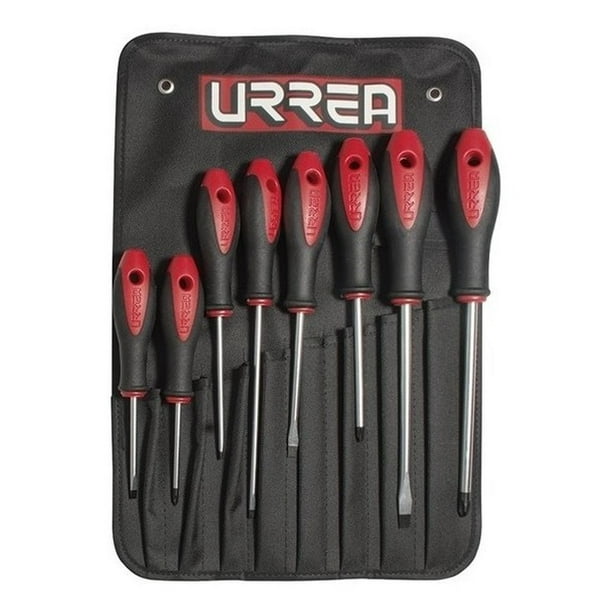 Juego De 8 Destornilladores Bimaterial Combinado 8600D Urrea