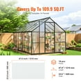 thumbnail image 6 of VEVOR 14 Pack Polycarbonate Greenhouse Panels, 2' X 4' X 0.32'' Roof Panels Sheets, Waterproof UV Protected Corrugated Plastic Roofing, Impact Resistance Clear Roofing Sheets for Greenhouse/Garden, 6 of 9