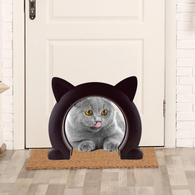 Puerta peatonal para gatos Salvador marrón con tornillos
