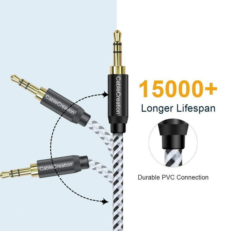 3.5mm Stereo Audio Aux Cable Male to Male - Custom Cable Connection