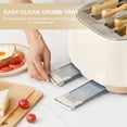 thumbnail image 6 of Anfilank Toaster 4 Slice,Retro Stainless Steel Toaster with Extra Wide Slots Cancel, Bagel, Defrost Function, Cream, 6 of 9