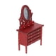 thumbnail image 4 of Tocador en miniatura de madera de alta simulación, mesa de baño para casa de muñecas a escala 1:12 con espejo, Color Annatto, 4 of 9