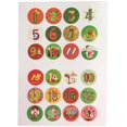thumbnail image 1 of Calendario de Adviento multifunción para manualidades, embalaje de caja de regalo de galletas de caramelo, etiquetas de números 1-24, pegatinas de regalo de Navidad 2023, 24 unidades, 1 of 4