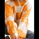 thumbnail image 1 of Suéter Holgado de Punto Acanalado con Cuello Redondo y Larga para Mujer, Moda de Otoño Naranja L, 1 of 9