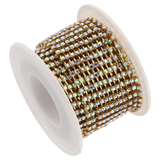 Rhinestone Sparse Cup Close Chain Artesanía de de Bricolaje 10 Yardas - SS16 Plata, 10 Yardas Oro Gloria Cadena de copa estrecha de diamantes de imitación