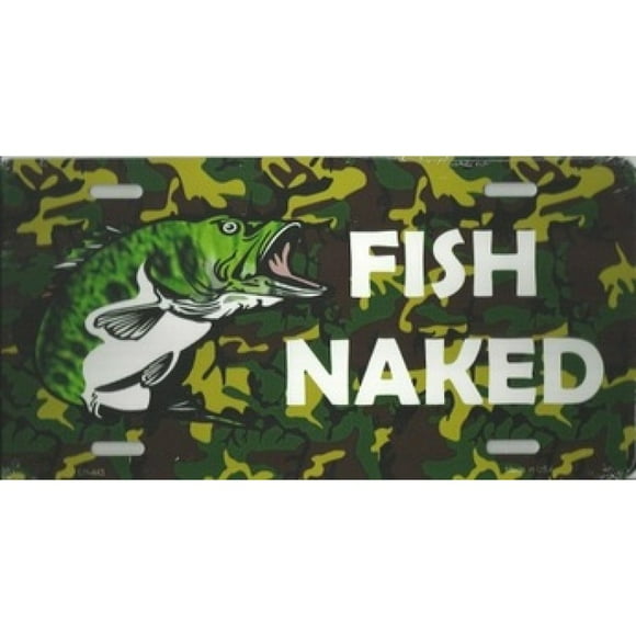 Fish Naked License Plate