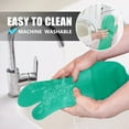 thumbnail image 5 of Oven Mitts and Pot Holders Sets,6pcs Pot Holders and Oven Mitts Heat Resistant, Non-Slip Silicone Mini Oven Gloves and Hot Pads for Kitchen,15" Extra Long Oven Gloves for Cooking,Green, 5 of 9