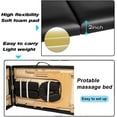 thumbnail image 4 of NiamVelo Professional Massage Table Portable Folding Massage Bed 73 inch 2 Fold Height Adjustable Spa Bed W/Carry Case, 450 LBS, Black, 4 of 8