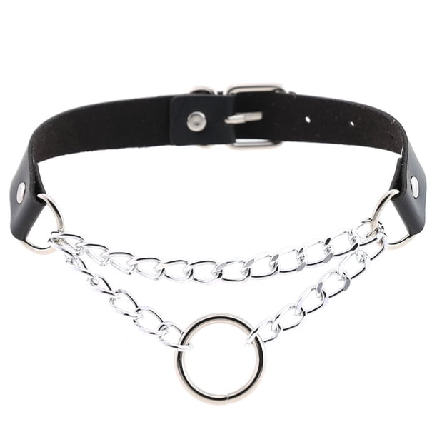 Xiao Hua Accesorios de ropa, collar ajustable, collar de cuero punk, collar gótico rock de PU, accesorios de ropa, 1 pieza