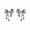 Pink, variant on Bowknot Zircon Ear Stud Temperament Fashion Piercing Earrings Jewelry Gift