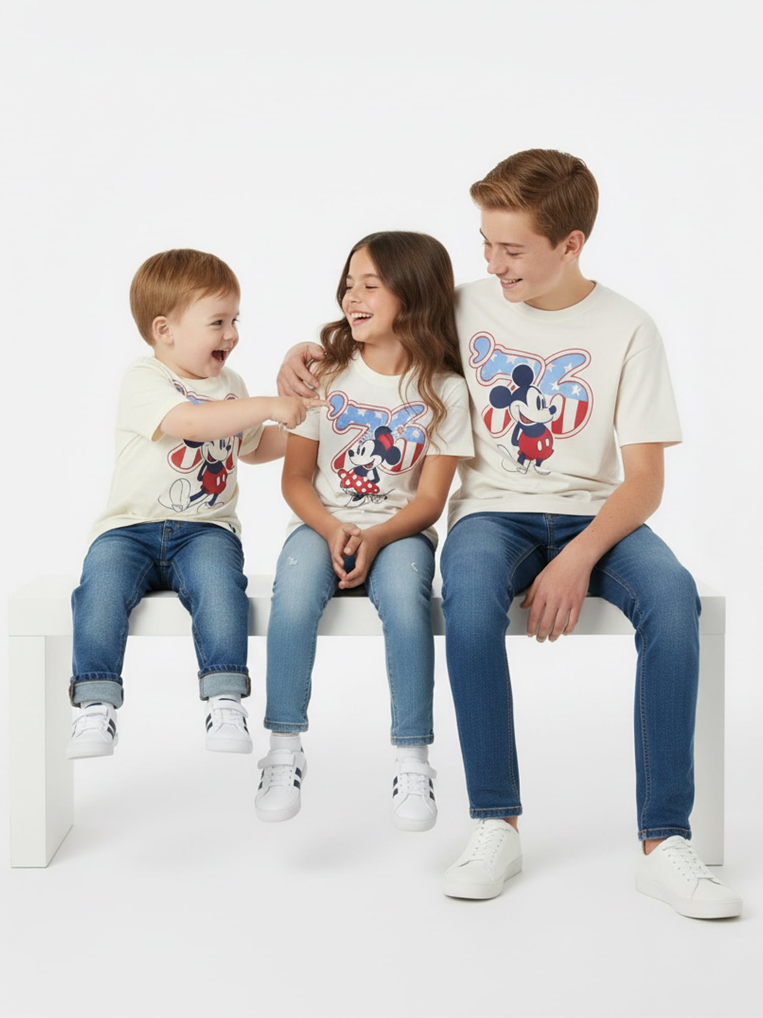 Disney Mickey Mouse Toddler Boys USA 76 Graphic Tee with Short Sleeves, Sizes 12M-5T