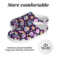 thumbnail image 6 of Lsque Skull colorful mushroom rainbow Pattern Womens Comfort Cotton on Scuff With Memory Foam and Anti-skid Sole Slipper-46/47, 6 of 7