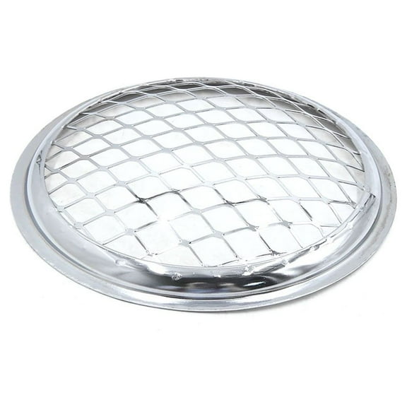 Unique Bargains 5.5" Dia Chrome Metal Motorcycle Headlight Mesh Grill Protector Guard Cover