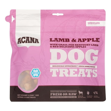 UPC: 0064992710903 | Acana Singles Lamb & Apple Freeze Dried Dog Treats  3.25 oz