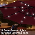 thumbnail image 3 of Autlaycil 13ft Extra Large Patio Umbrella with Solar Lights(Without Base) Red+Lights, 3 of 5