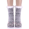 thumbnail image 1 of Ficarrico Calcetines de invierno para mujer con cara de animal de dibujos animados, suave, cálido, forro polar, para invierno, 1 of 4