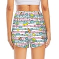 thumbnail image 4 of Vsdgher Space Doodle Print Women's Running Double Layer Shorts High Waisted with Pockets Elastic Yoga Workout Athletic Gym Sports, 4 of 8