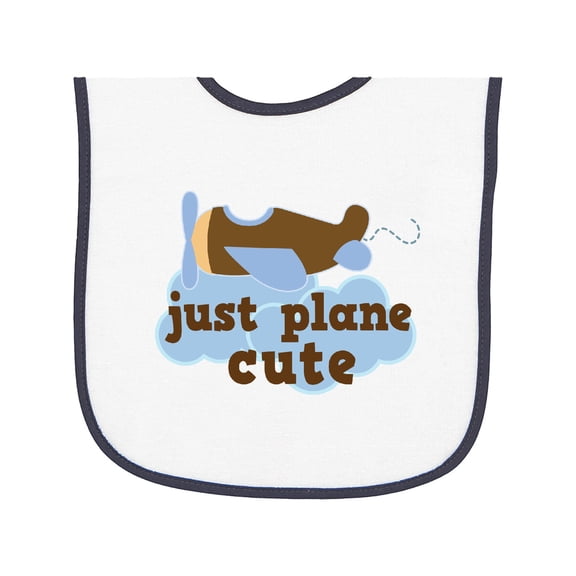 Inktastic Airplane Just Plane Cute Baby Terry Cloth Bib