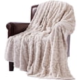 thumbnail image 3 of ZXNYH Super Soft Fuzzy Herringbone Faux Fur Throw Blanket for Couch 60"x80", Chevron Faux Fur Throw Blanket, Luxury Plush Decorative Throw Blanket for Sofa Bed (60" x 80", Ivory), 3 of 3