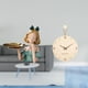 thumbnail image 2 of Bandeja porta llaves,Bandeja para guardar llaves y dulces con figura de niña de resina,Reloj de pared,Reloj de pared decorativo para sala de estar,silencioso,Reloj de pared de madera con, 2 of 8