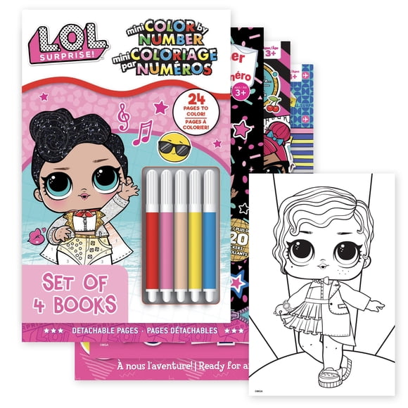 LOL Surprise Activity Set with Paint-By-Sticker, Coloring, Stickers & Maze Games - Travel Fun for Kids