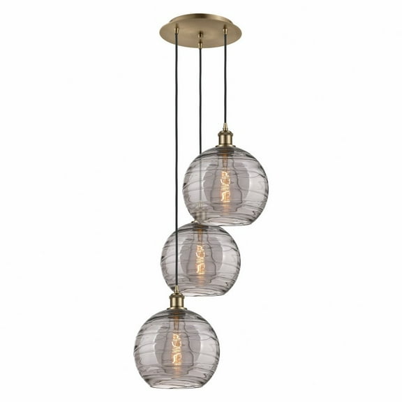 Innovations Lighting - Athens Deco Swirl - 3 Light Cord Hung Multi Pendant In