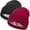 Black ,Wine Red, variant on LQCrafK Satin Lined Winter Beanie for Women Men Silky Lining Slouchy Skull Cap Knitted Cuffed Skiing Knit Hat