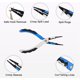 thumbnail image 2 of Fishing Pliers, Multifunctional Lightweight Aluminum Hook Removal Tool with Safety Coiled Cord and Nylon Case, 2 of 5
