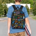 thumbnail image 4 of Lukts Happy Father Day Pattern 15 Inch Student Backpack, Waterproof Laptop Backpack with Adjustable Shoulder Straps, Lightweight Travel, Campus Backpack, Unisex, 4 of 6