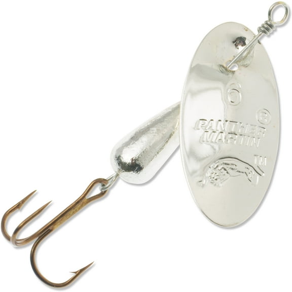 Panther Martin PMAS_4 Classic Patterns Fishing Teardrop Spinner Lure - All Silver - 4 (1/8 oz)