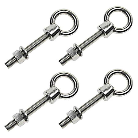 

Shoulder Eye Bolts - Stainless Steel Type 316 - 1/4 x 3-1/8 L - 4 P