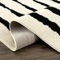 thumbnail image 5 of Abani Nordic Collection Thin Vertical Lines 4' x 6' Cream Black Scandinavian Area Rug, 5 of 6