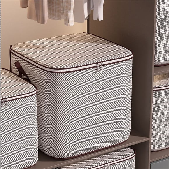 EGNMCR Closet Organizers and Storage, Storage Trunks & Bag Non-woven Zipper Storage Bag Moving Quilt Storage Basket Travel Large-capacity Clothing Storage Bag 210L clothes storage