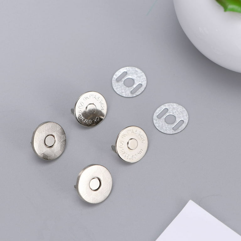 AMORNPHAN 10 Set 18mm.3/4 Invisible Hidden Magnetic Buttons Snap Magnet  Fastener Handbag Cloth Clasp Purse Closure DIY Sewing Tools